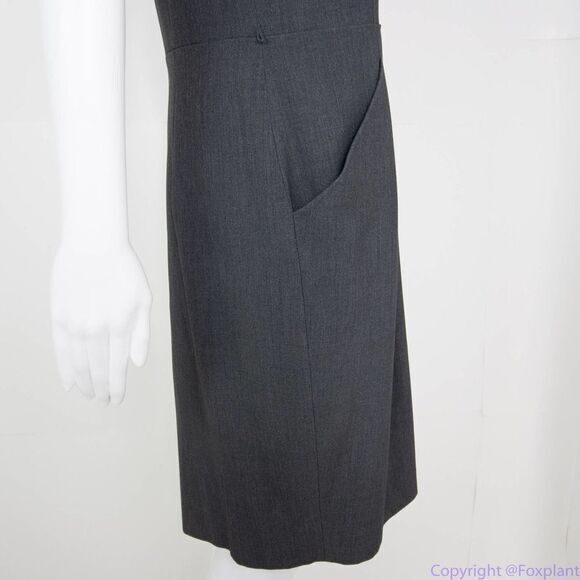 Calvin Klein grey short sleeves‎ sheath dress with side pockets, 10 - Picture 8 of 16